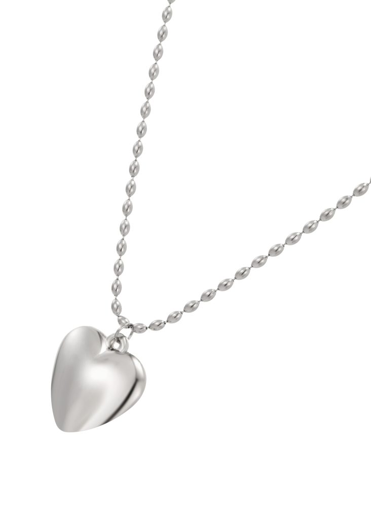 Isabelle Silver Heart Necklace — alternate view