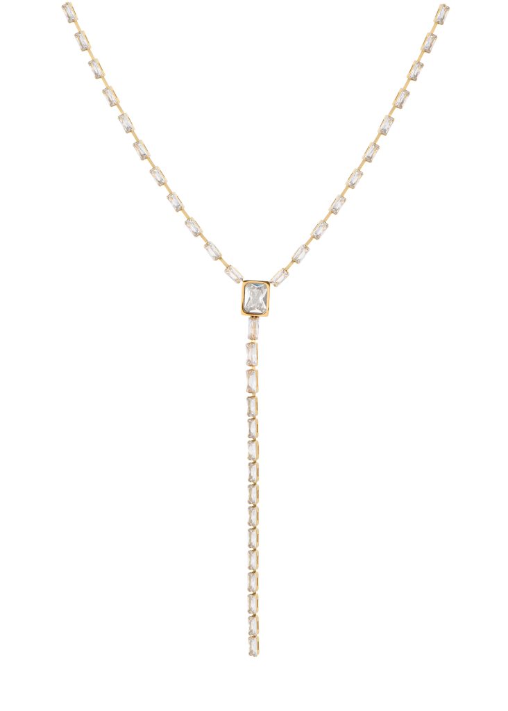 Maddie Glittering Lariat Golden Necklace product photo
