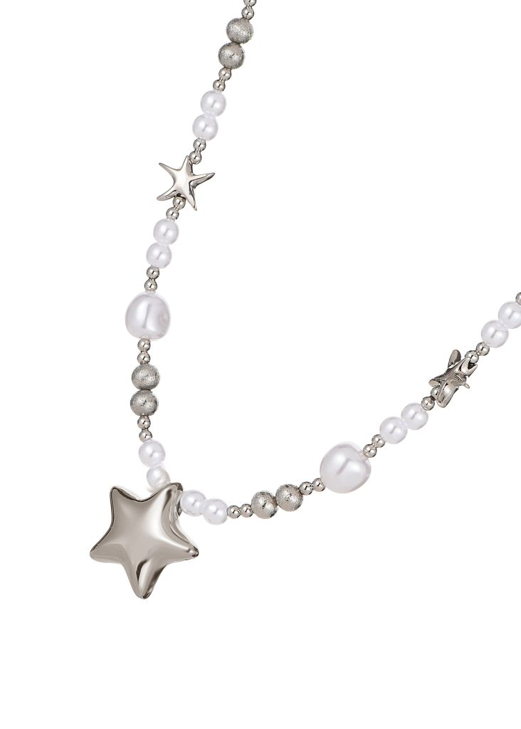 Piper Pearl Star Silver Necklace — alternate view