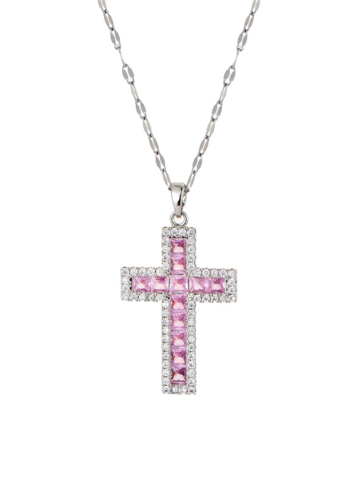 Georgia Cross Silver Necklace product photo