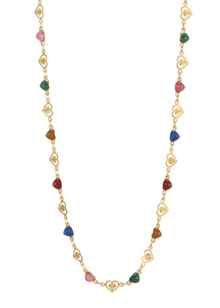 Michel Colorful Love Golden Body Chain — alternate view
