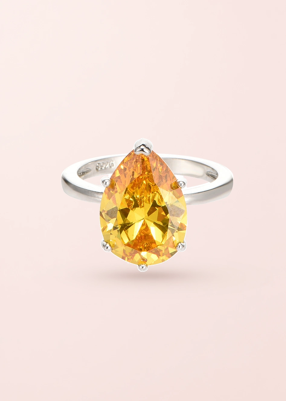 Marta Yellow Crystal Ring