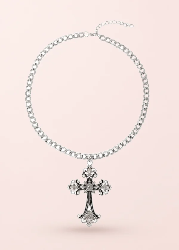 Celeste Gothic Cross Necklace