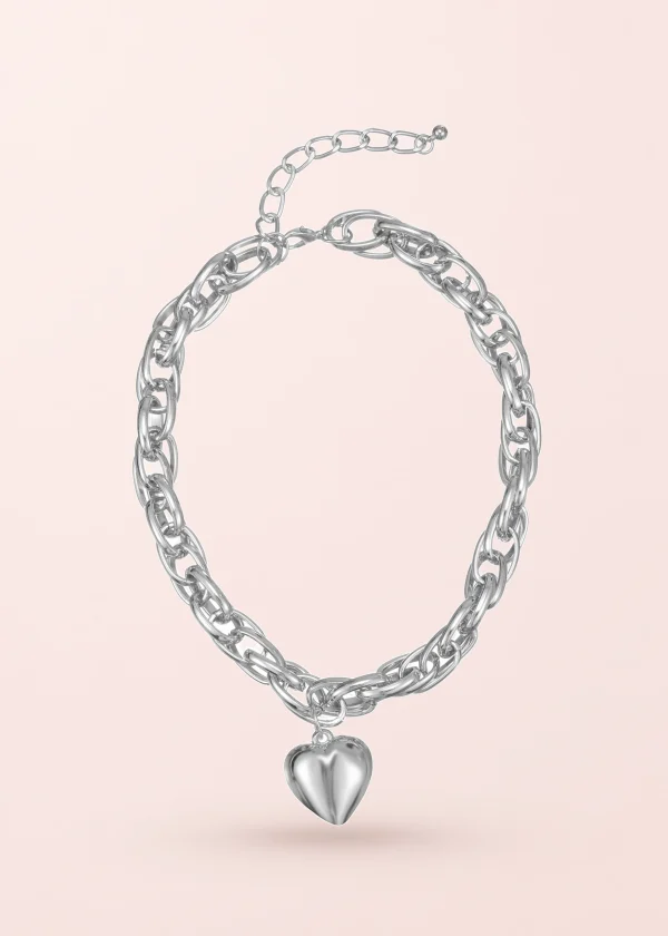 Chloe in Love Silver Heart Necklace