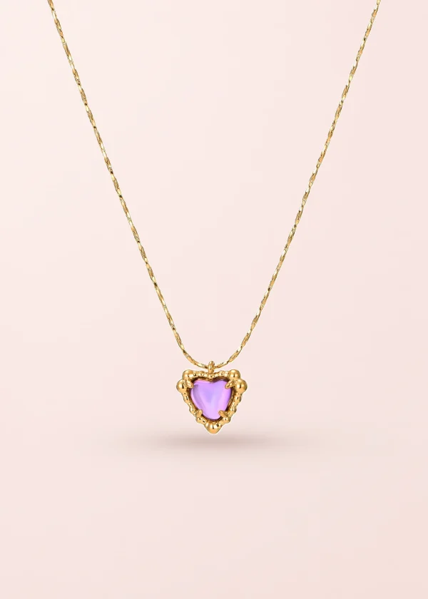 Carly Rosy Heart Love Necklace