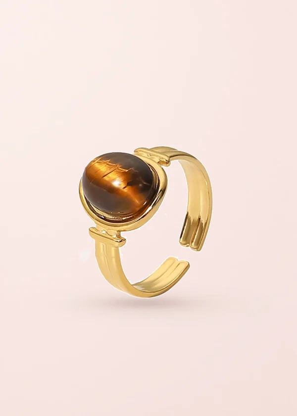 Joce Boho – Ring A im Vintage-Stil mit Tigerauge