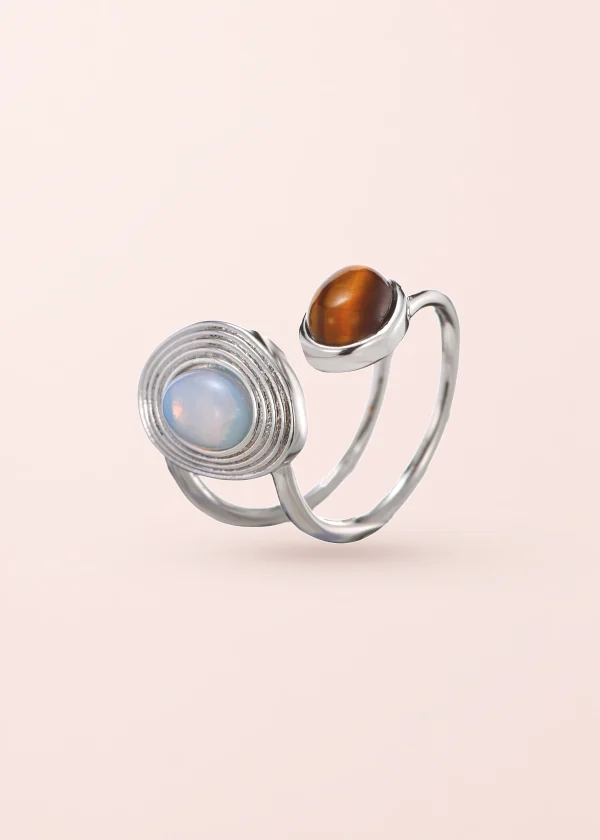 Yann Natural Stone – verstellbarer Ring II mit Naturstein