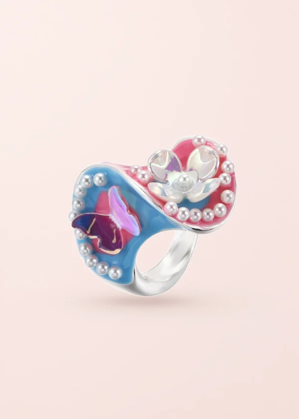 Vanna Butterfly Dream – Ring mit Schmetterlingsmotiv in Silberoptik
