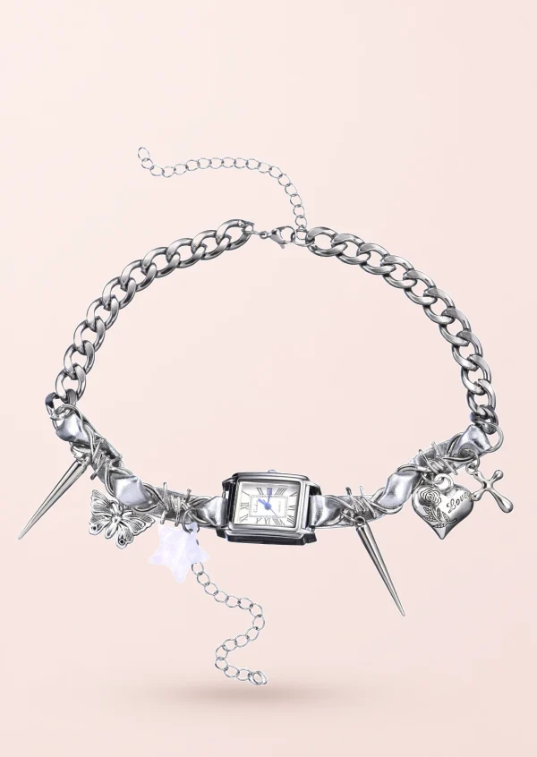 Midnight O'Clock – Halskette mit Uhrmotiv