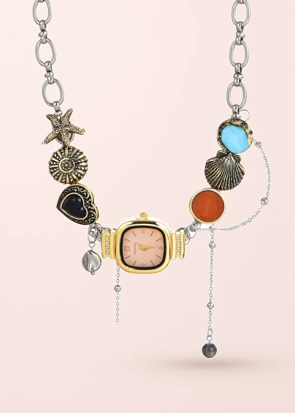 Guendalina Ocean O'Clock – Halskette mit Herz-, Muschel- und Seesternmotiven