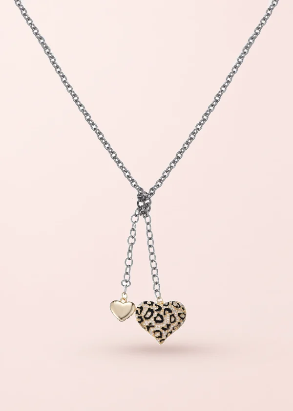 Leo – Gliederkette mit Leopardenmuster in Silberoptik