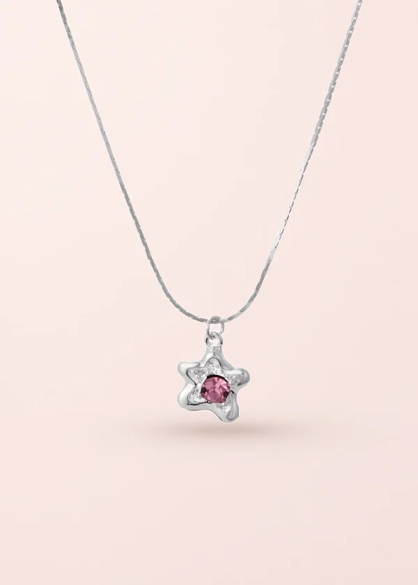 Phyllis Pink – Halskette mit Sternmotiv in Silberoptik