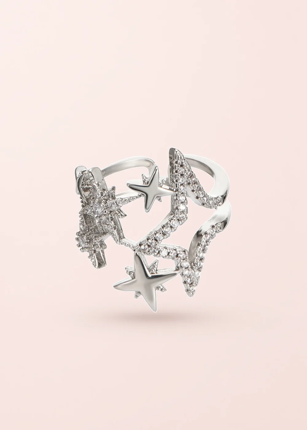 Produktfoto: Julie – Ring mit Sternmotiven in Silberoptik