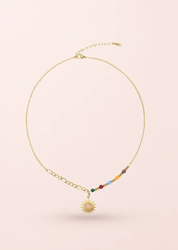 Sonia Soleil Sun – Halskette mit Sonnenmotiv in Goldoptik