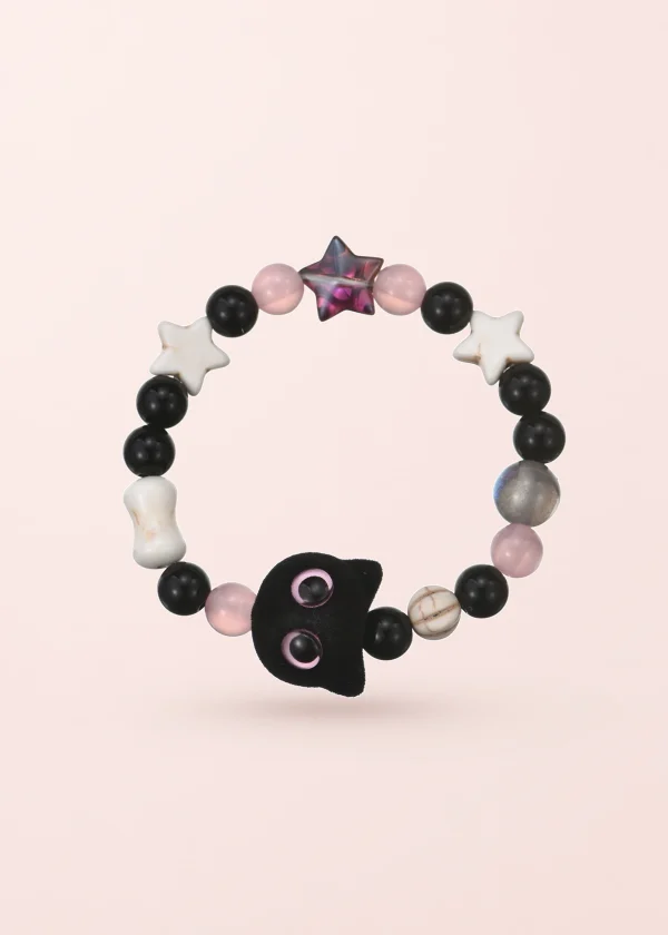 Black Pink – Armband mit Katzenmotiv