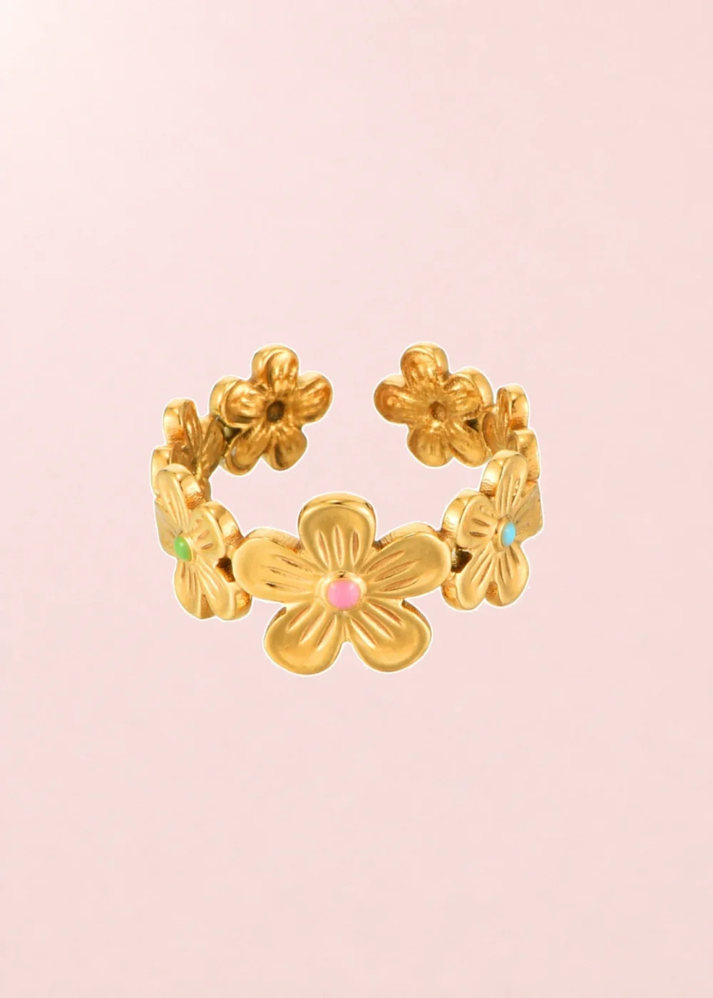Jungle Flower Blooming Colorful Golden Ring product photo