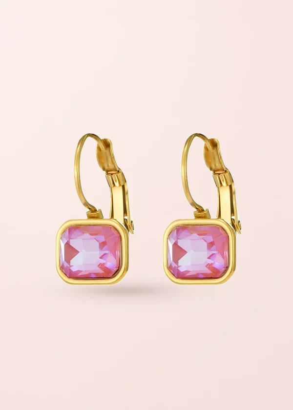 Astra – Ohrringe in Pink mit Zirkonia