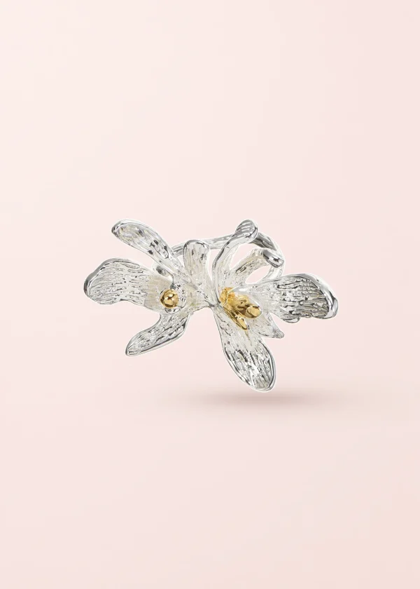Sandra Wild Flower – Blumenring in Silber- und Goldoptik