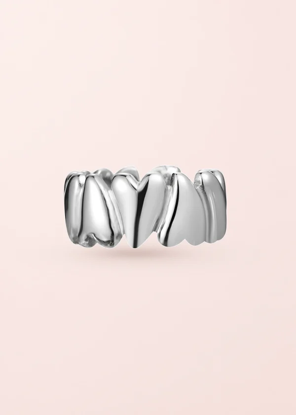 Lovepoly – Herzring in Silberoptik
