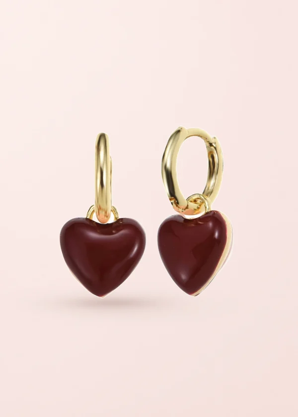 Eva Red Love – rote Herzohrringe