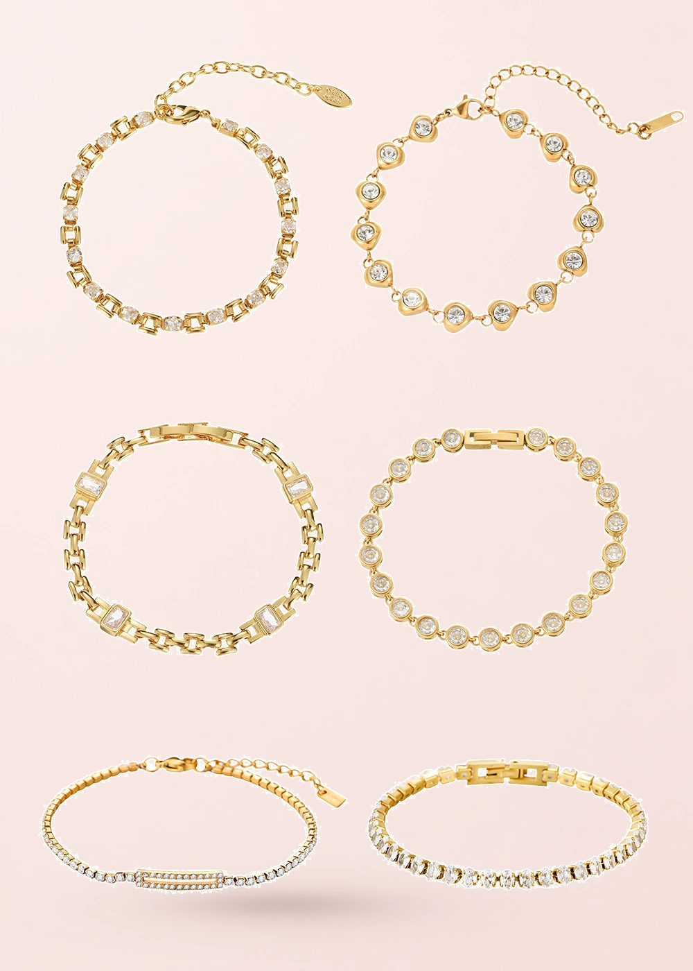 Amelie – glitzernde Armbandkollektion in Goldoptik