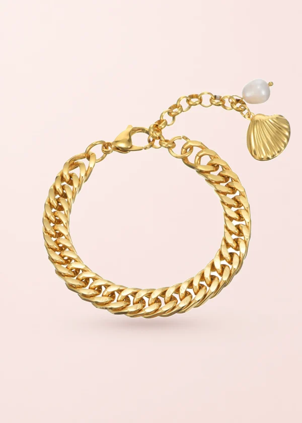 Sid Shell Bold – Armband mit Muscheldetail in Goldoptik