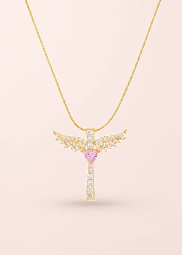 Supergirl Pink Power – Halskette in Goldoptik
