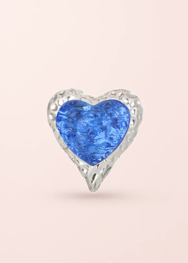 Adam Love In All Shape Blue Ring - Silver