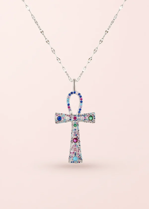 In Name Of Life – Ankh-Halskette in Silberoptik