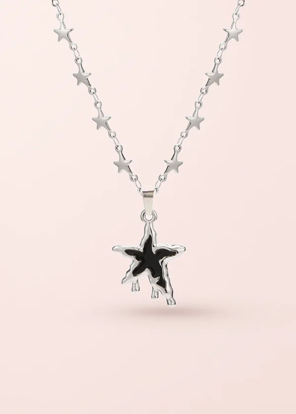 Lexie Melting Star – Halskette mit Sternmotiv in Silberoptik