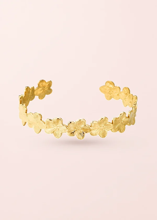Jungle Flower Siesta – Armband II mit Blumenmotiv in Goldoptik