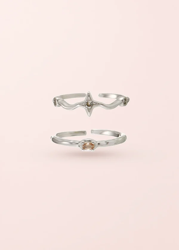 Xavier Space – Ring-Set mit Sternmotiven