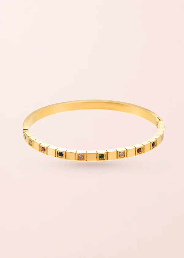 Delilah Colorful Stones – Armband mit bunten Zirkonia in Goldoptik