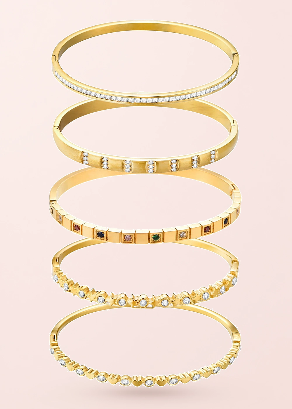 Delilah – glitzernde Armbandkollektion in Goldoptik