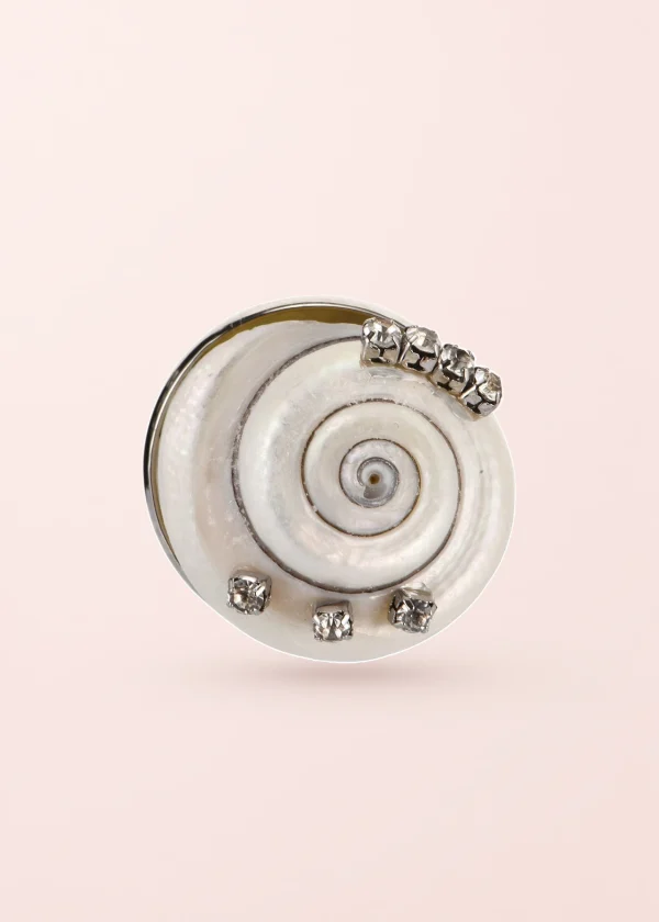 Paolo Shell – Ring mit Muscheldetail III in Silberoptik