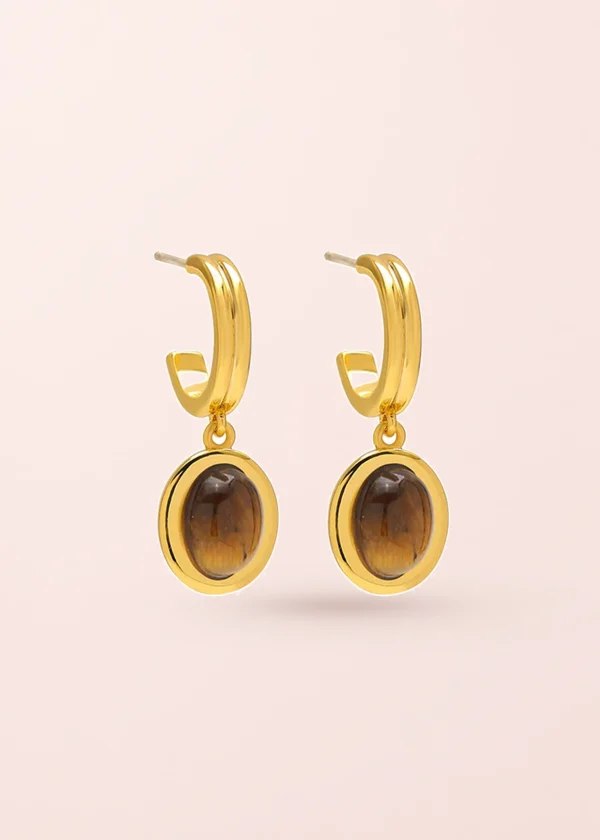 Anika Tiger's Eye – Ohrringe mit Tigerauge