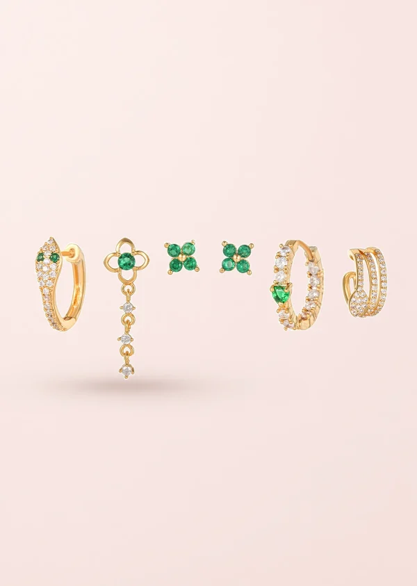 Dainty Clover – Kleeblatt-Ohrring-Set