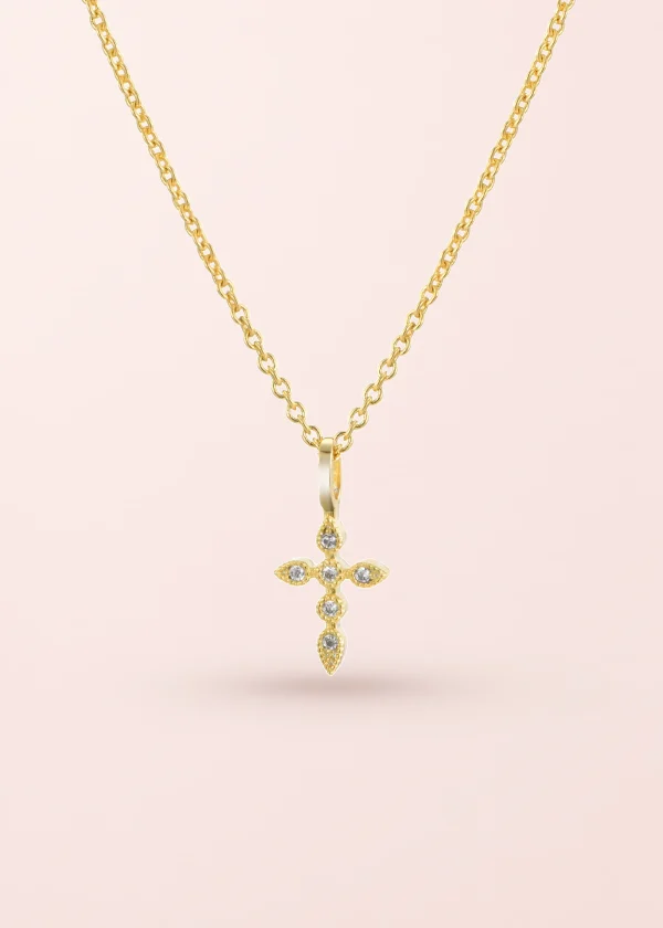 Rango Diamond Cross Gold Necklace