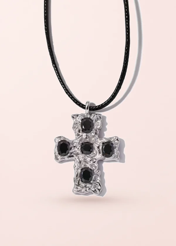 Britt Silver Cross Necklace