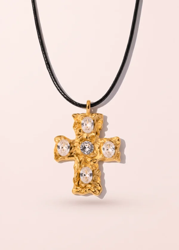 Britt Golden Cross Necklace