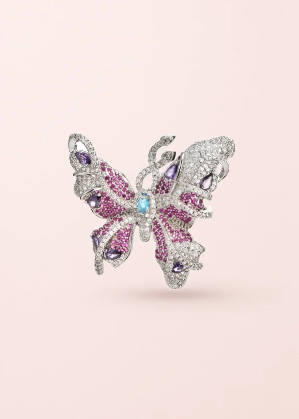 Butterfree – großer Schmetterlingsring mit Zirkonia