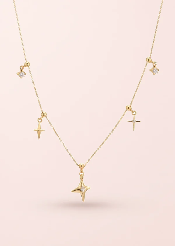 Vera Star – Halskette mit Stern und Zirkonia in Goldoptik