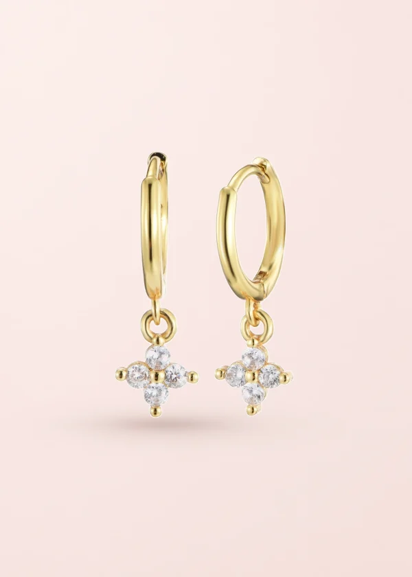 Penelope Glittering Clover – Kleeblatt-Ohrringe mit Zirkonia