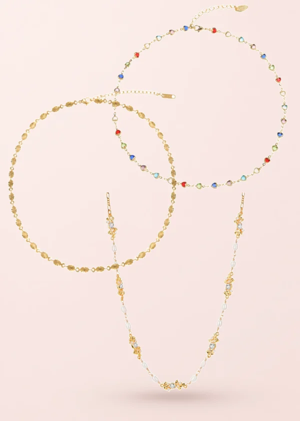 Michelle & Laurent – Schmuckset mit Herzmotiv und Perlenoptik