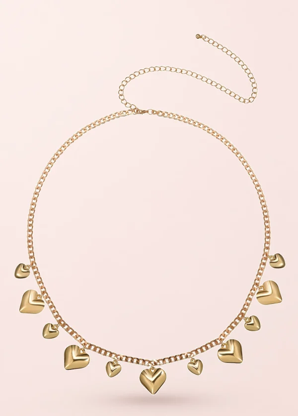 Love Your Body Hearts Golden Waist Chain