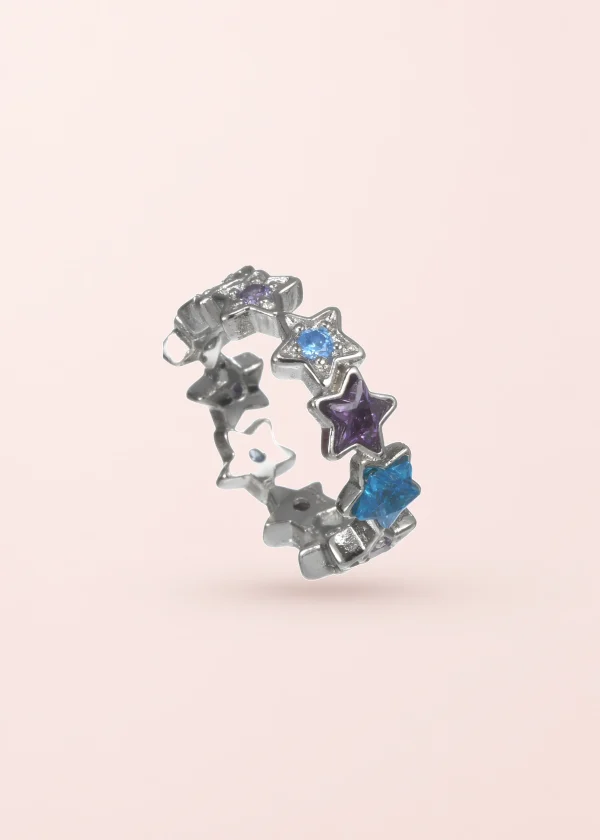 Lucas Star – Ring mit Stern und Zirkonia aus Sterlingsilber