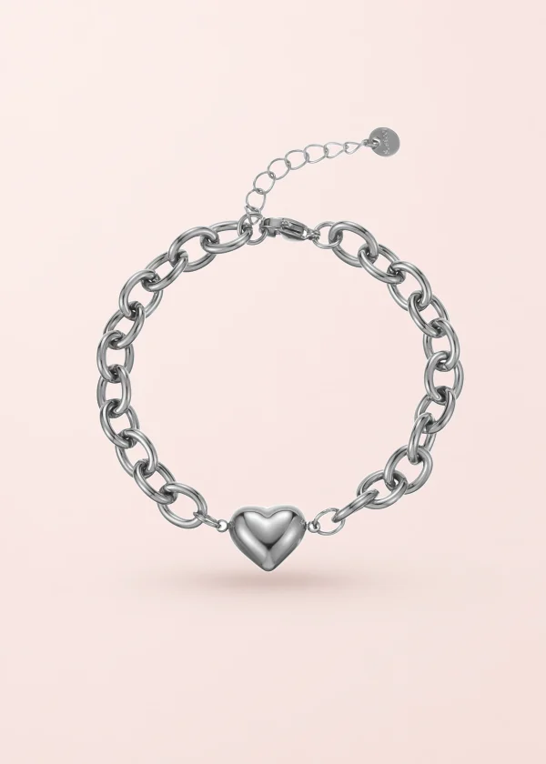 Isabelle Bold Love – markantes Kettenarmband in Silberoptik