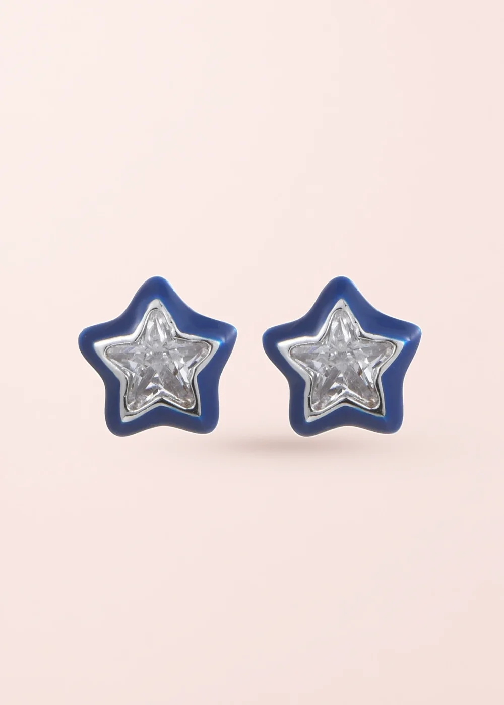 Produktfoto: Jacques Blue Stars – Ohrringe mit blauen Sternen in Silberoptik