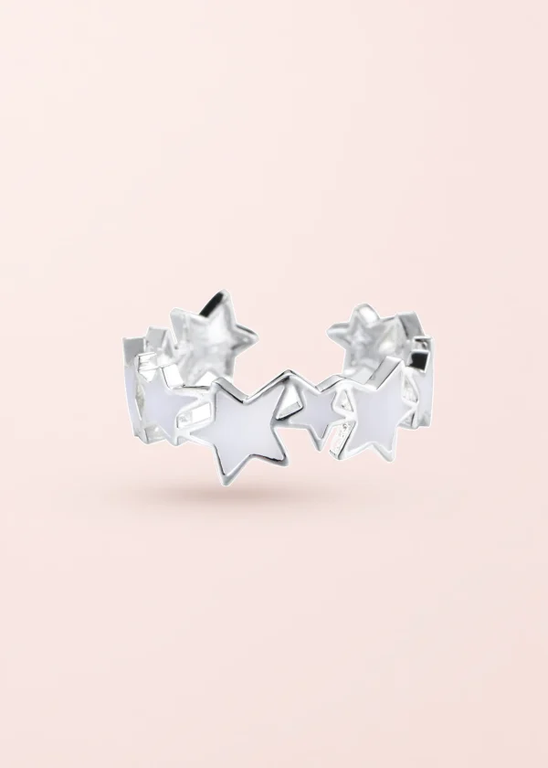 Star Street White – Ring mit Sternmotiv