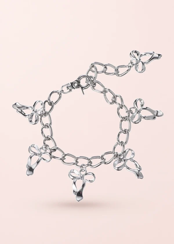 Briant Bow – Armband mit Schleife in Silberoptik